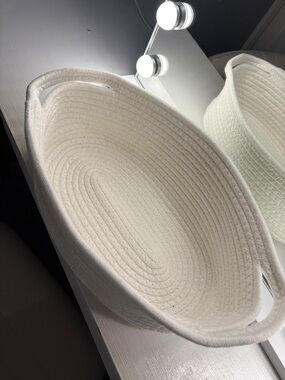 Neutral Cream Rope Storage Basket